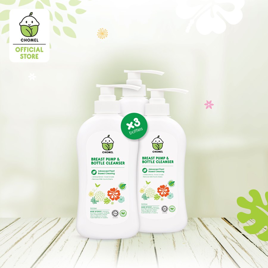 CHOMEL Breast Pump & Bottle Cleanser (500ml X 3)
