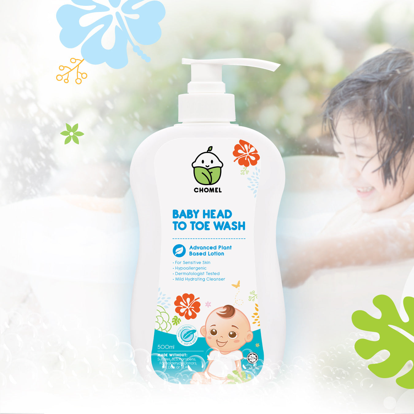 CHOMEL Baby Head to Toe Wash 500ML